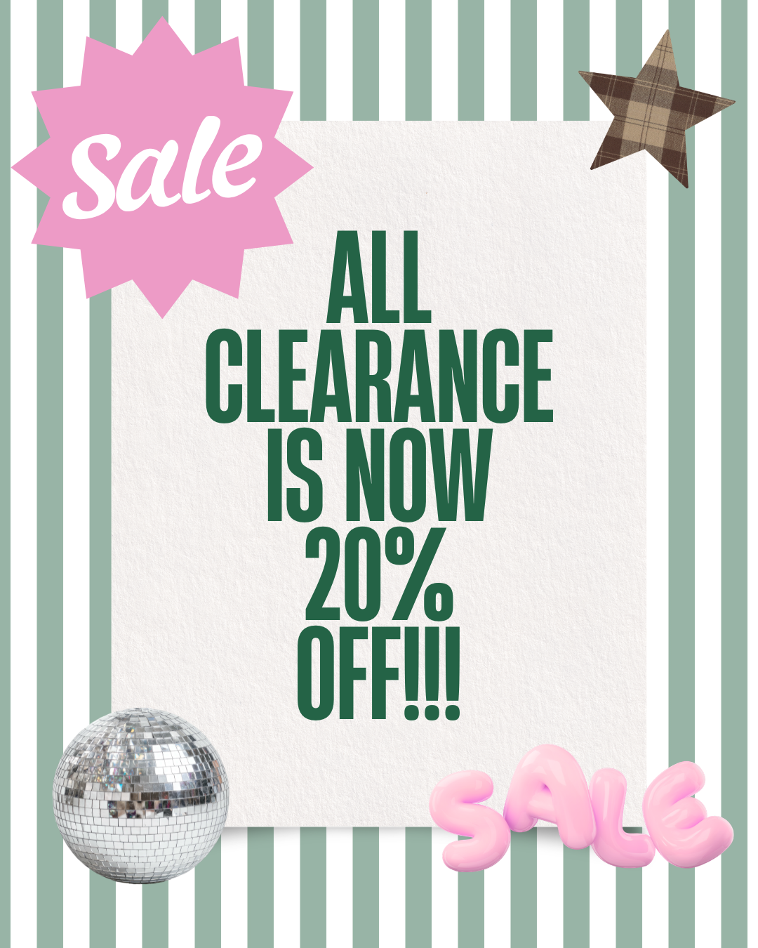 Clearance is on sale!